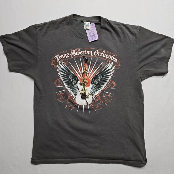 Trans Siberian Orchestra Shirt Mens XL Charcoal Concert Winter Tour 2009 2010 - Picture 1 of 8